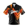 12Bagger Steaming Dynamic Orange Fast Track CoolWick Bowling Jersey -Bowler Smart Shop 2023 12bagger Steaming Dynamic Orange FAST TRACK Front