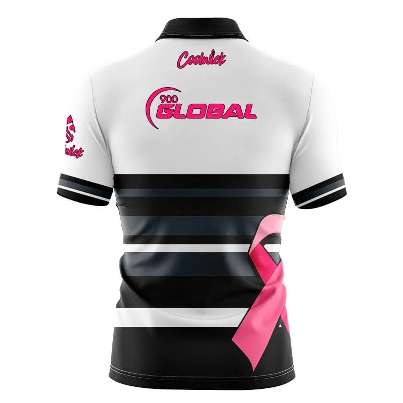 900 Global Pink Ribbon Fast Track CoolWick Bowling Jersey 4 900 Global Pink Ribbon Fast Track CoolWick Bowling Jersey - Image 2