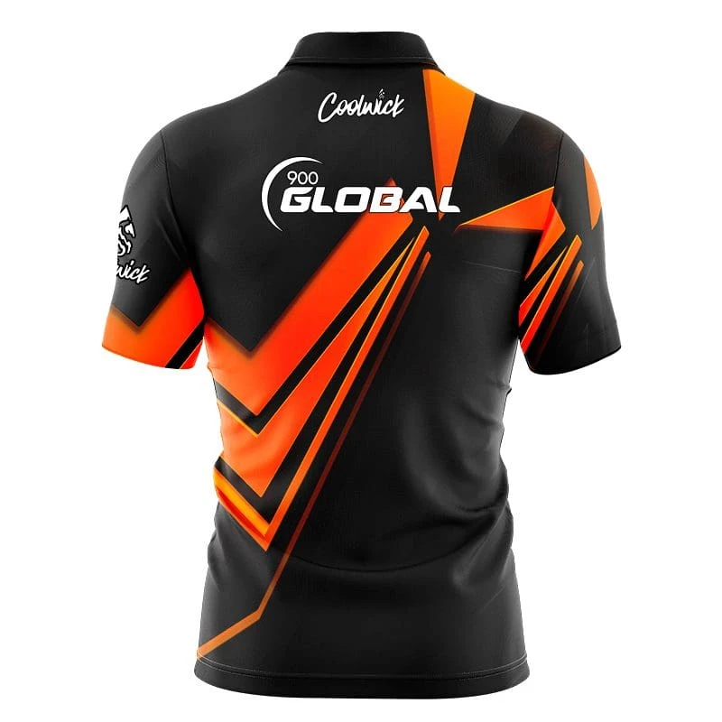 900 Global Steaming Dynamic Orange Fast Track CoolWick Bowling Jersey 4 900 Global Steaming Dynamic Orange Fast Track CoolWick Bowling Jersey - Image 2