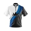 Brunswick Blue Flutter Fast Track CoolWick Bowling Jersey -Bowler Smart Shop 2023 BRUNSWICK Blue Flutter FAST TRACK Front