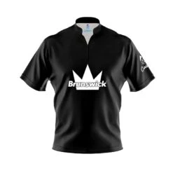 Brunswick Black Fast Track CoolWick Bowling Jersey