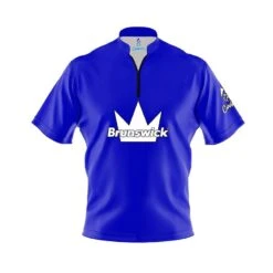 Brunswick Blue Fast Track CoolWick Bowling Jersey