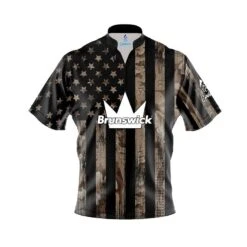 Brunswick Desert Camo Flag Fast Track CoolWick Bowling Jersey