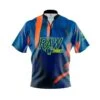 Hammer Raw Blue Black Orange Fast Track CoolWick Bowling Jersey -Bowler Smart Shop 2023 FAST TRACK Hammer Raw Blue Black Orange Front Template