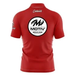Motiv Plain Red Fast Track CoolWick Bowling Jersey 6 Motiv Plain Red Fast Track CoolWick Bowling Jersey -Bowler Smart Shop 2023 Motiv Red FAST TRACK back