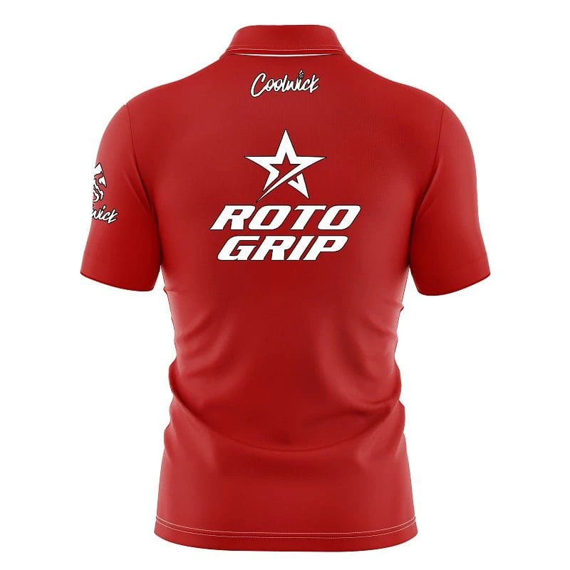 Roto Grip Plain Red Fast Track CoolWick Bowling Jersey 4 Roto Grip Plain Red Fast Track CoolWick Bowling Jersey - Image 2