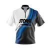 Storm Blue Flutter Fast Track CoolWick Bowling Jersey -Bowler Smart Shop 2023 Storm Blue Flutter FAST TRACK Front