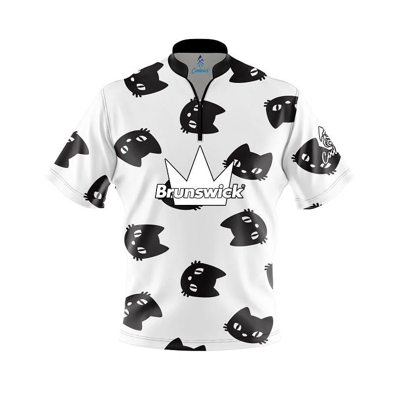 Brunswick Black Cats Fast Track CoolWick Bowling Jersey 3 Brunswick Black Cats Fast Track CoolWick Bowling Jersey