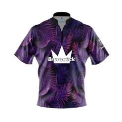 Brunswick Purple Jungle Fast Track CoolWick Bowling Jersey