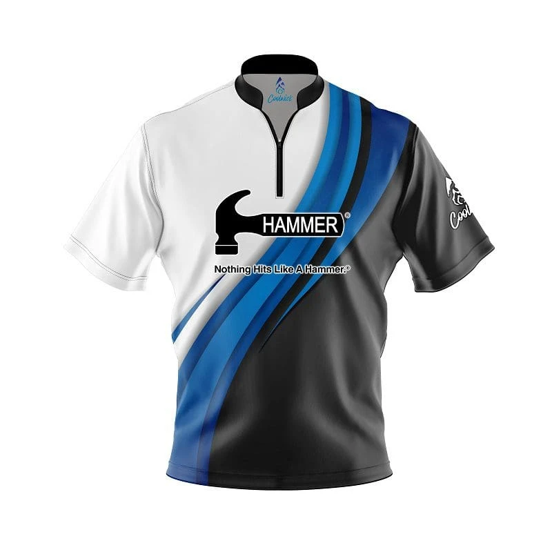 Hammer Blue Flutter Fast Track CoolWick Bowling Jersey 3 Hammer Blue Flutter Fast Track CoolWick Bowling Jersey