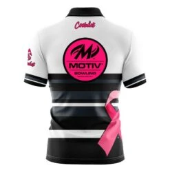 Motiv Pink Ribbon Fast Track CoolWick Bowling Jersey -Bowler Smart Shop 2023 motiv Pink Ribbon FAST TRACK back