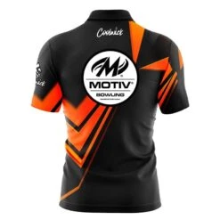 Motiv Steaming Dynamic Orange Fast Track CoolWick Bowling Jersey -Bowler Smart Shop 2023 motiv Steaming Dynamic Orange FAST TRACK Back