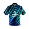 Roto Grip Blue Green Digital Stripes Fast Track CoolWick Bowling Jersey 2 Roto Grip Blue Green Digital Stripes Fast Track CoolWick Bowling Jersey -Bowler Smart Shop 2023 roto Blue Green Digital stripe Jersey Front
