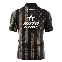 Roto Grip Desert Camo Flag Fast Track CoolWick Bowling Jersey -Bowler Smart Shop 2023 roto grip Desert Camo Flag FAST TRACK back