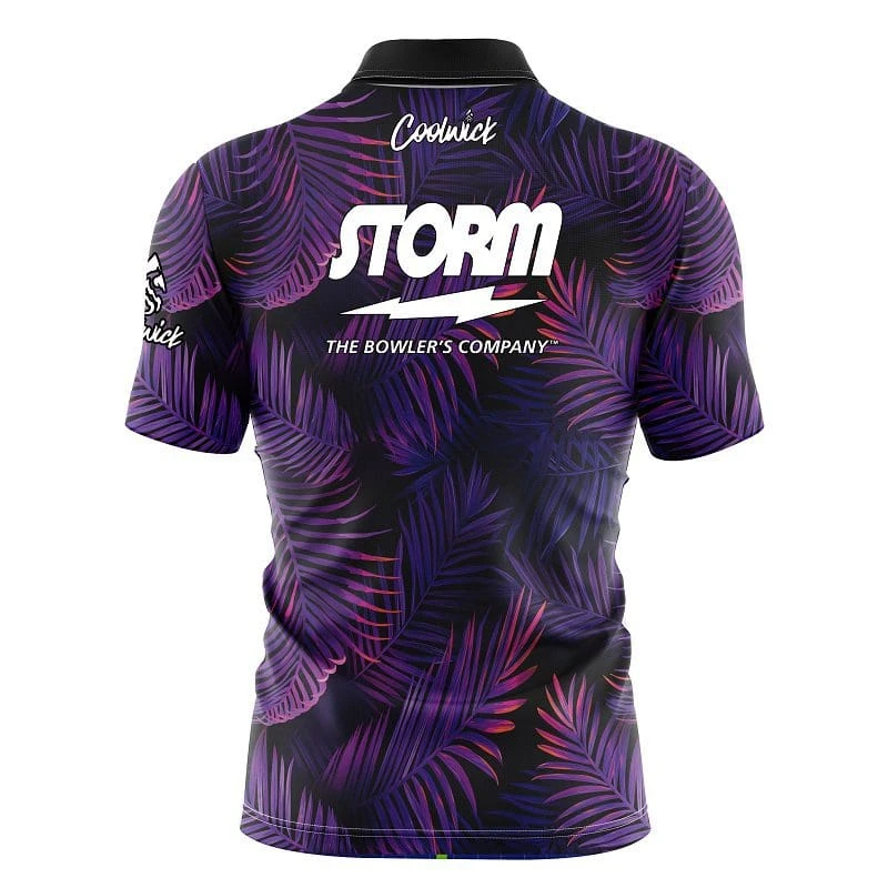 Storm Purple Jungle Fast Track CoolWick Bowling Jersey 4 Storm Purple Jungle Fast Track CoolWick Bowling Jersey - Image 2