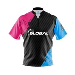 900 Global House Shot Quick Ship CoolWick Sash Zip Bowling Jersey