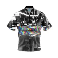 900 Global Glitch Quick Ship CoolWick Sash Zip Bowling Jersey