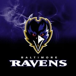 KR NFL Baltimore Ravens On Fire Bowling Towel