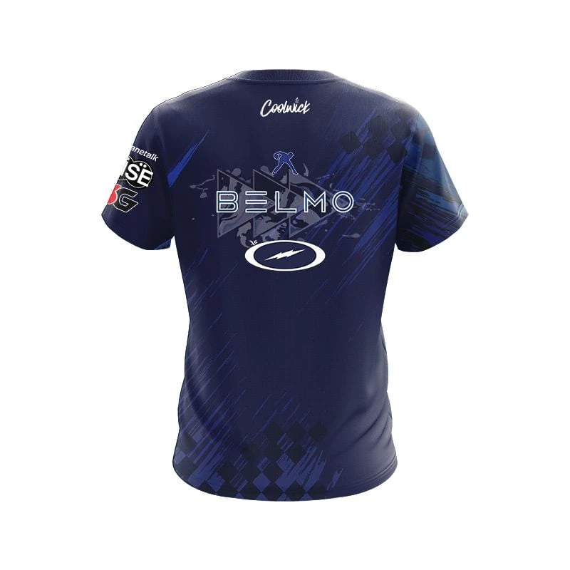 Belmo Champion Blue CoolWick Bowling Jersey 4 Belmo Champion Blue CoolWick Bowling Jersey - Image 2