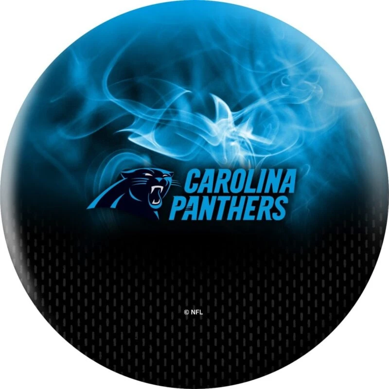 OTB NFL Carolina Panthers On Fire Bowling Ball 4 OTB NFL Carolina Panthers On Fire Bowling Ball - Image 2