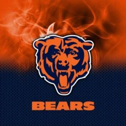 KR NFL Chicago Bears On Fire Bowling Towel
