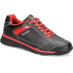 Dexter Mens Ricky IV Black Red Wide Bowling Shoes