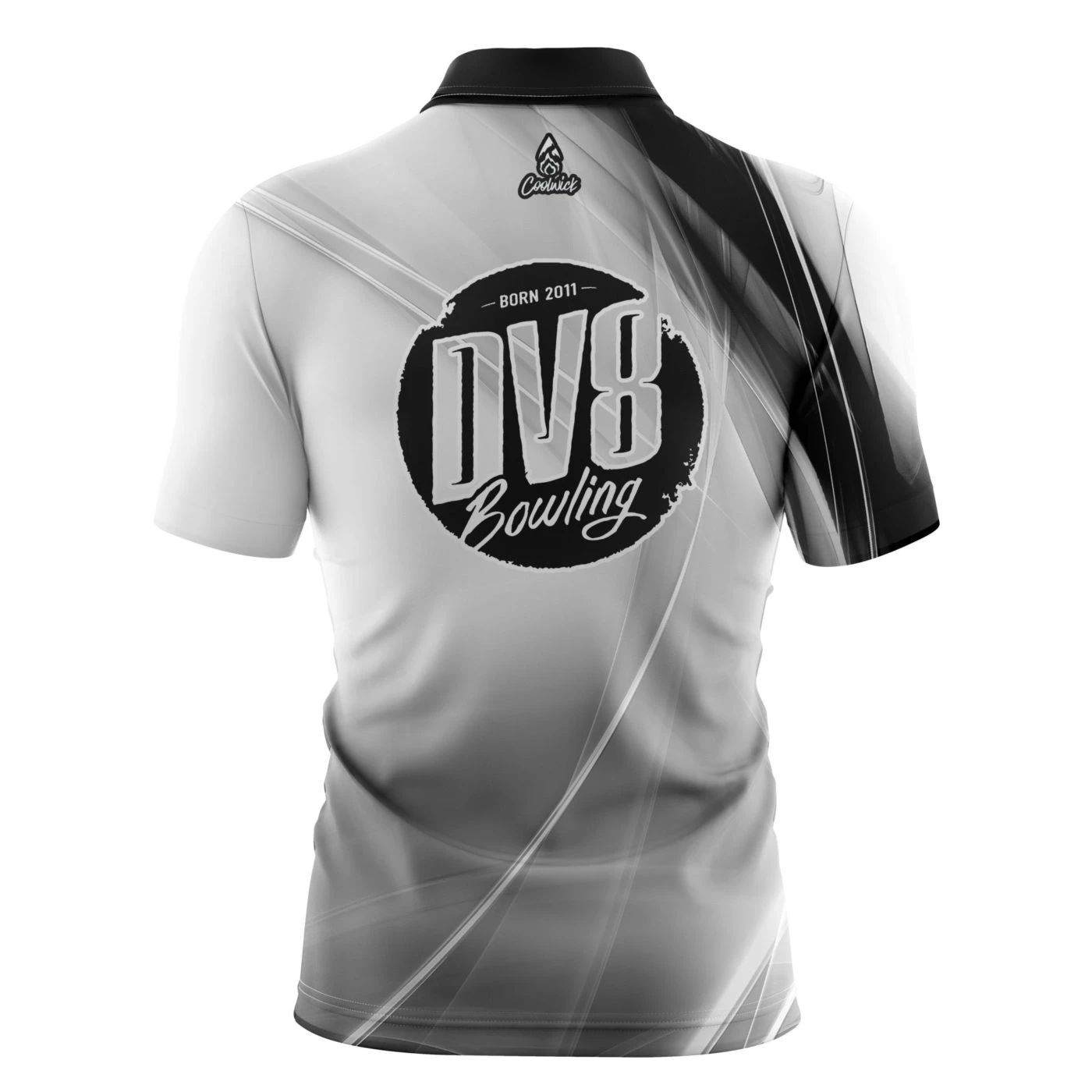 DV8 Wavy Quick Ship CoolWick Sash Zip Bowling Jersey 4 DV8 Wavy Quick Ship CoolWick Sash Zip Bowling Jersey - Image 2