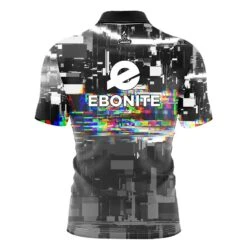 Ebonite Glitch Quick Ship CoolWick Sash Zip Bowling Jersey -Bowler Smart Shop Ebonite glitch back