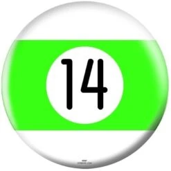 OTB Billiards 14 Green Stripe Bowling Ball
