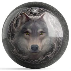 OTB Wolf Trio Night Forest Bowling Ball By Anne Stokes
