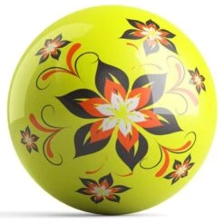 OTB Flowers Bowling Ball By Valentina Georgieva -Bowler Smart Shop F yellow flowers 20220912123303 791