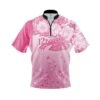 12Bagger Breast Cancer Petal Pink Fast Track CoolWick Bowling Jersey -Bowler Smart Shop Fast Track 12bagger Breast Cancer Petal Pink FRONT