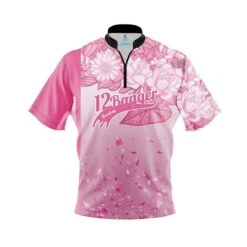 12Bagger Breast Cancer Petal Pink Fast Track CoolWick Bowling Jersey