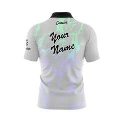 Grey Graffiti Fast Track CoolWick Bowling Jersey -Bowler Smart Shop Grey Geometric Graffiti Fast Track NOB Back