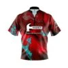 Hammer Bloody Teal Quick Ship CoolWick Sash Zip Bowling Jersey -Bowler Smart Shop Hammer Blood Teal Front