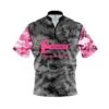 Hammer Grey Pink Digital Camo Fast Track CoolWick Bowling Jersey -Bowler Smart Shop Hammer Grey Pink Digital Camo Fast Track Front