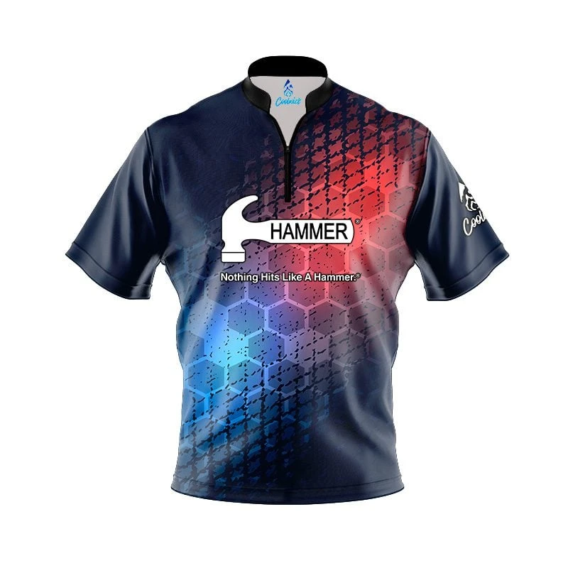 Hammer Grunge Sport Hex Quick Ship CoolWick Sash Zip Bowling Jersey 3 Hammer Grunge Sport Hex Quick Ship CoolWick Sash Zip Bowling Jersey