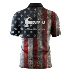 Hammer Iron Flag Quick Ship CoolWick Sash Zip Bowling Jersey -Bowler Smart Shop Hammer Iron Usa 2022 quick ship back scaled 1 scaled 1