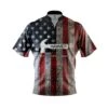 Hammer Iron Flag Quick Ship CoolWick Sash Zip Bowling Jersey