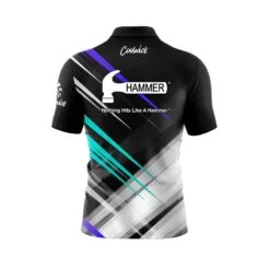 Hammer NFS Quick Ship CoolWick Sash Zip Bowling Jersey 5 Hammer NFS Quick Ship CoolWick Sash Zip Bowling Jersey -Bowler Smart Shop Hammer NFS Back
