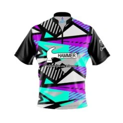 Hammer Winning Motion Quick Ship CoolWick Sash Zip Bowling Jersey