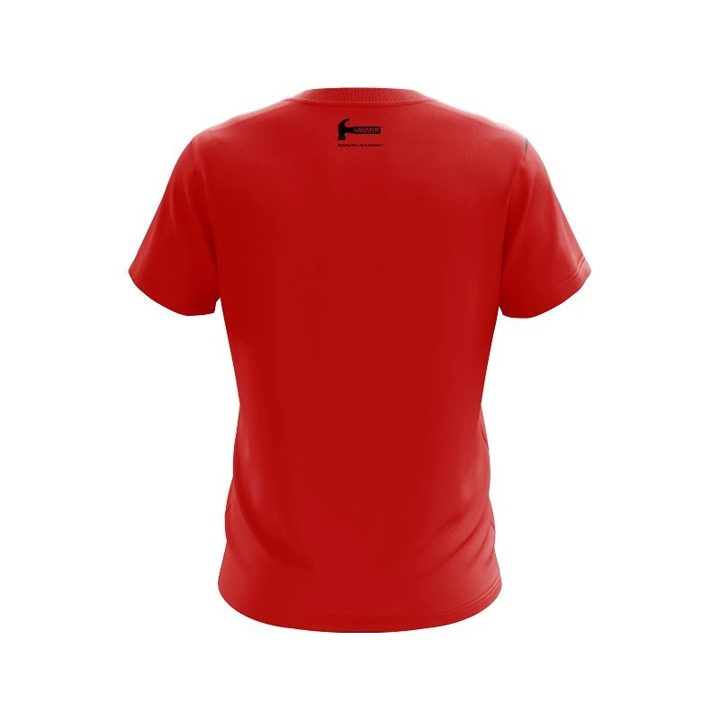 Hammer Black Widow Red Dri Fit Quick Ship Crew T-Shirt 4 Hammer Black Widow Red Dri Fit Quick Ship Crew T-Shirt - Image 2