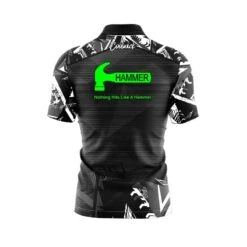 Hammer Triangle Burst Quick Ship CoolWick Sash Zip Bowling Jersey -Bowler Smart Shop Hammer triangle burst Back
