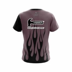Hammer Eggplant Flaming CoolWick Bowling Jersey 7 Hammer Eggplant Flaming CoolWick Bowling Jersey -Bowler Smart Shop Jersey BACK Black Flames Eggplant copyhammer scaled 1 scaled 1