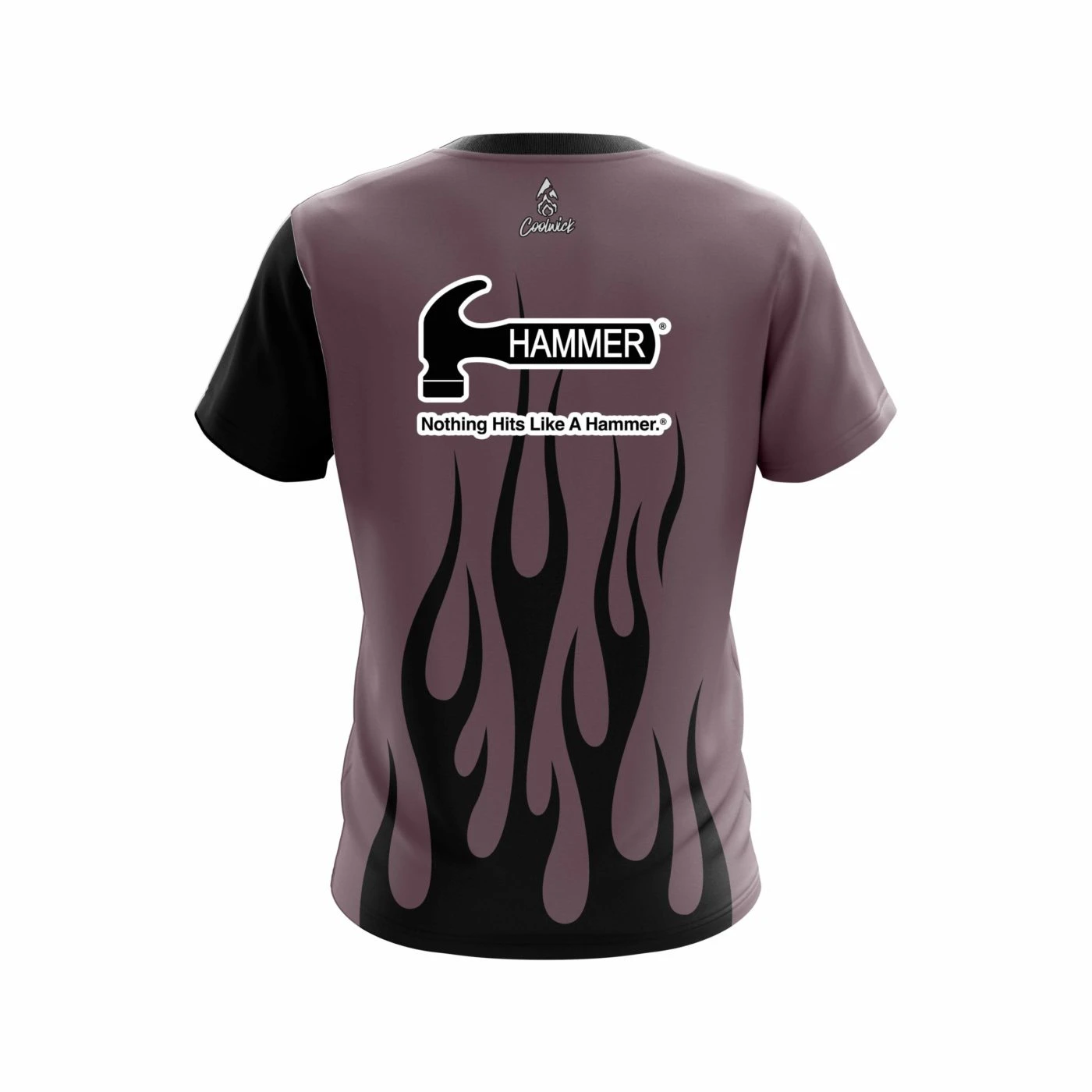 Hammer Eggplant Flaming CoolWick Bowling Jersey 4 Hammer Eggplant Flaming CoolWick Bowling Jersey - Image 2
