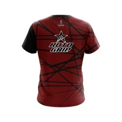 Roto Grip Distracted Scarlet Grungey CoolWick Bowling Jersey -Bowler Smart Shop Jersey BACK Distracted Scarlet roto scaled 1 scaled 1