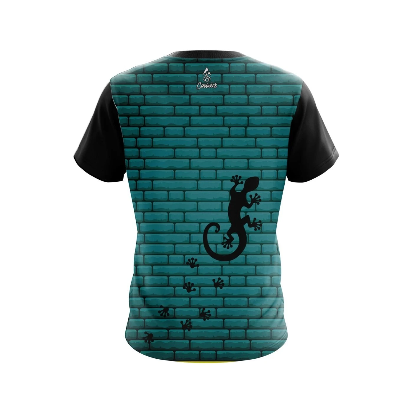 Plain Turq Bricks Gecko CoolWick Bowling Jersey 4 Plain Turq Bricks Gecko CoolWick Bowling Jersey - Image 2