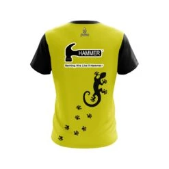 Hammer Yellow Gecko CoolWick Bowling Jersey -Bowler Smart Shop Jersey BACK Gecko Yellow copyhammer scaled 1 scaled 1