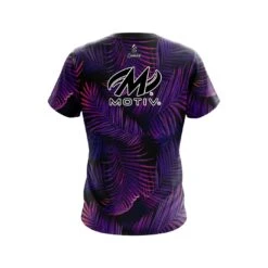 Motiv Purple Jungle CoolWick Bowling Jersey -Bowler Smart Shop Jersey BACK Jungle Purple Palms motiv scaled 1 scaled 1