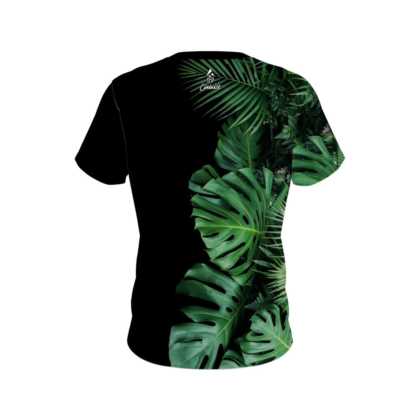 Plain Jungle Leaves CoolWick Bowling Jersey 4 Plain Jungle Leaves CoolWick Bowling Jersey - Image 2